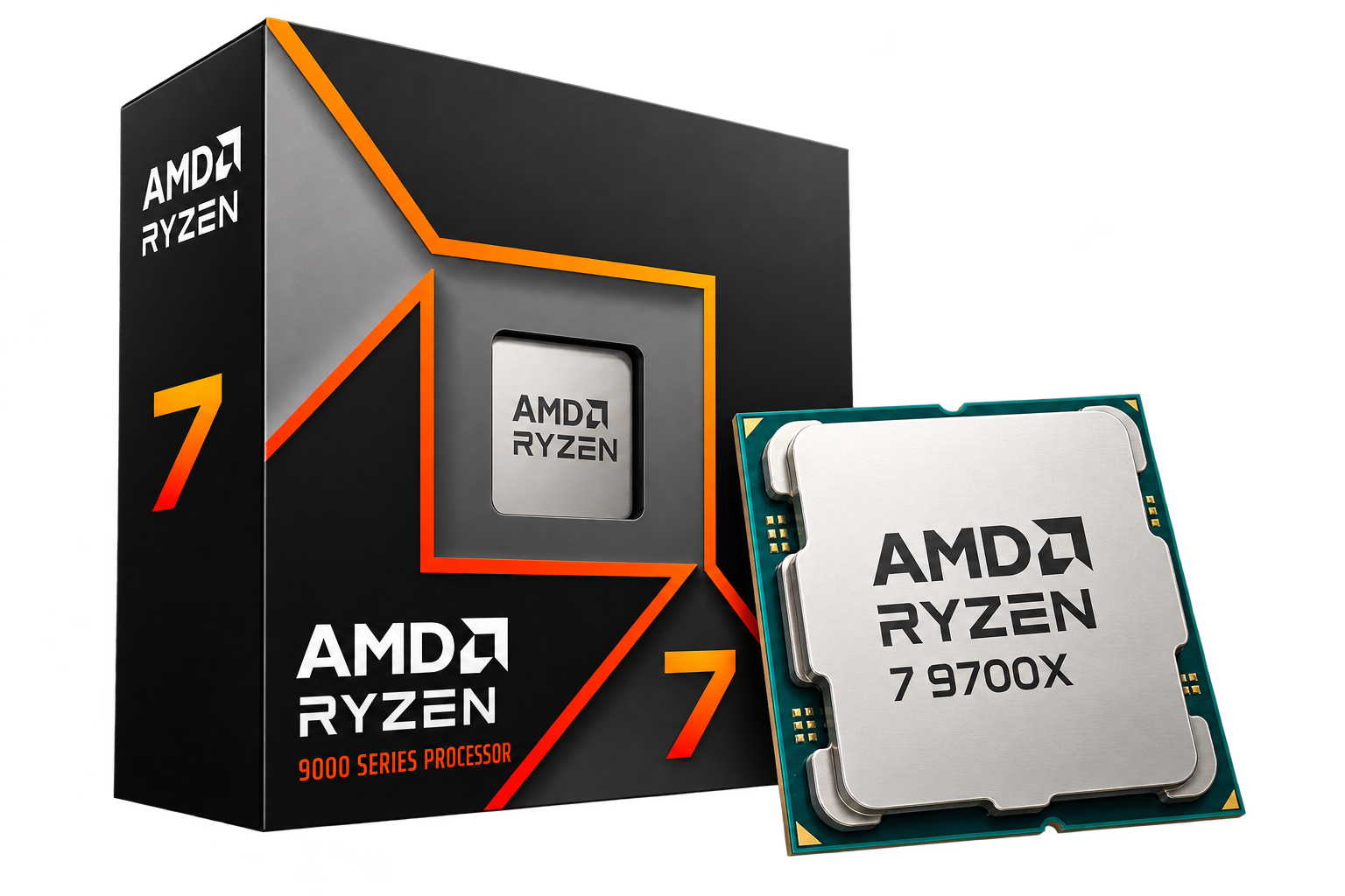 Illustrative processors artwork for Ryzen 7 9700X